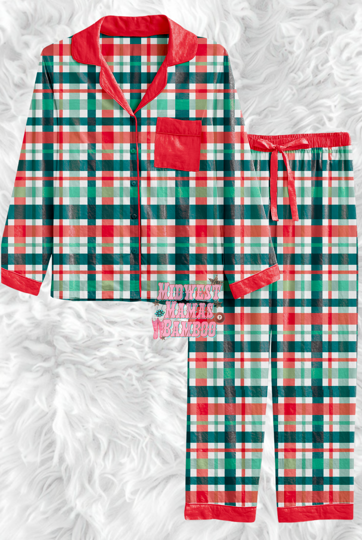 🎄 ADULT BUTTON SHIRT + PANTS 🎄