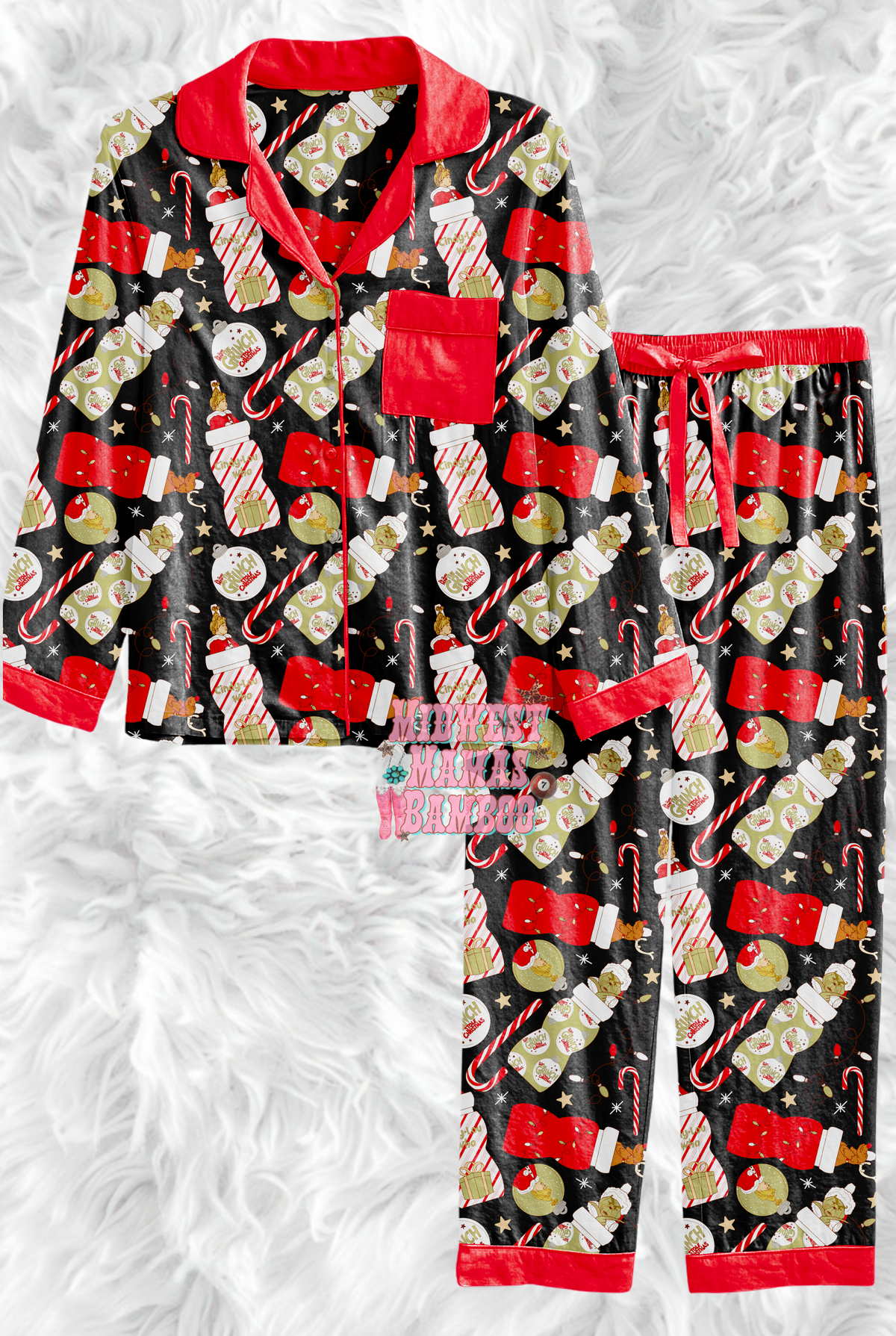 🎄 ADULT BUTTON SHIRT + PANTS 🎄